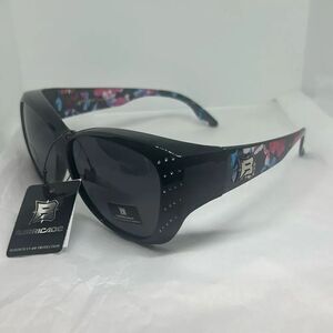 Barricade PZ-BAR617 Women’s Sunglasses – Floral Rhinestone Detail | Butterfly Ov